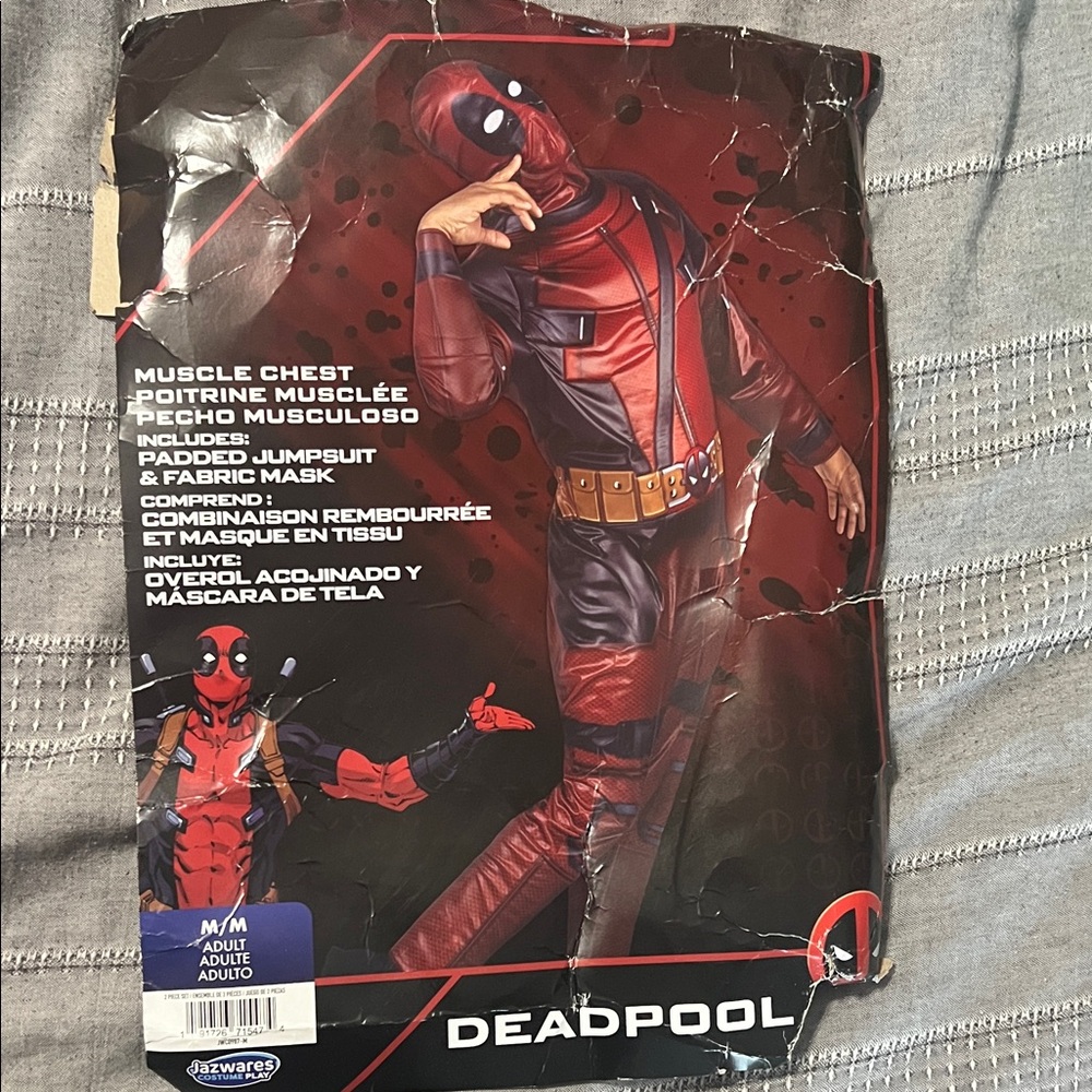 Marvel Deadpool Men's Costume - Red and Black